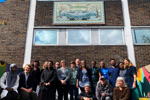 The team and the mosaic